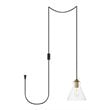 Living District Destry 1-Light Mid-Century Metal Pendant in Brass