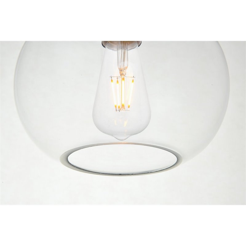 Living District Destry 1-Light Mid-Century Metal Pendant in Black