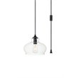 Living District Destry 1-Light Mid-Century Metal Pendant in Black Finish