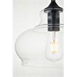 Living District Destry 1-Light Mid-Century Metal Pendant in Black Finish