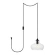 Living District Destry 1-Light Mid-Century Metal Pendant in Black Finish
