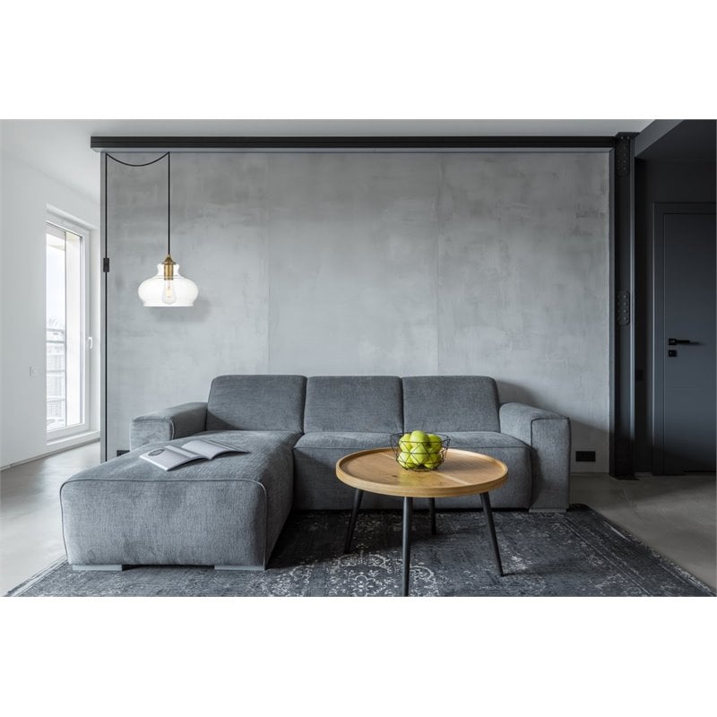 Living District Destry 1-Light Mid-Century Metal Pendant in Brass Finish