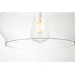 Living District Destry 1-Light Mid-Century Metal Pendant in Brass Finish