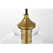 Living District Destry 1-Light Mid-Century Metal Pendant in Brass Finish