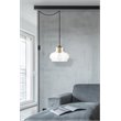 Living District Destry 1-Light Mid-Century Metal Pendant in Brass Finish