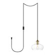 Living District Destry 1-Light Mid-Century Metal Pendant in Brass Finish
