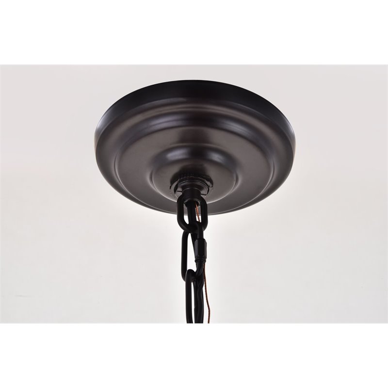 Living District Kirin 1-Light Modern Metal Pendant in Oil Rubbed Bronze