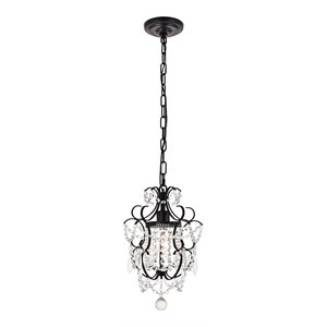 Living District Kirin 1-Light Modern Metal Pendant in Oil Rubbed Bronze