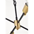 Living District Nolan 6-Light Modern Metal Pendant in Matte Black
