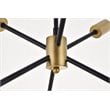 Living District Nolan 6-Light Modern Metal Pendant in Matte Black