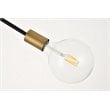 Living District Nolan 6-Light Modern Metal Pendant in Matte Black