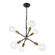 Living District Nolan 6-Light Modern Metal Pendant in Matte Black