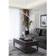 Living District Sonya 3-Light Modern Aluminum Pendant in Gold Finish