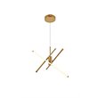 Living District Sonya 3-Light Modern Aluminum Pendant in Gold Finish