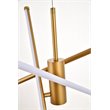 Living District Sonya 3-Light Modern Aluminum Pendant in Gold Finish