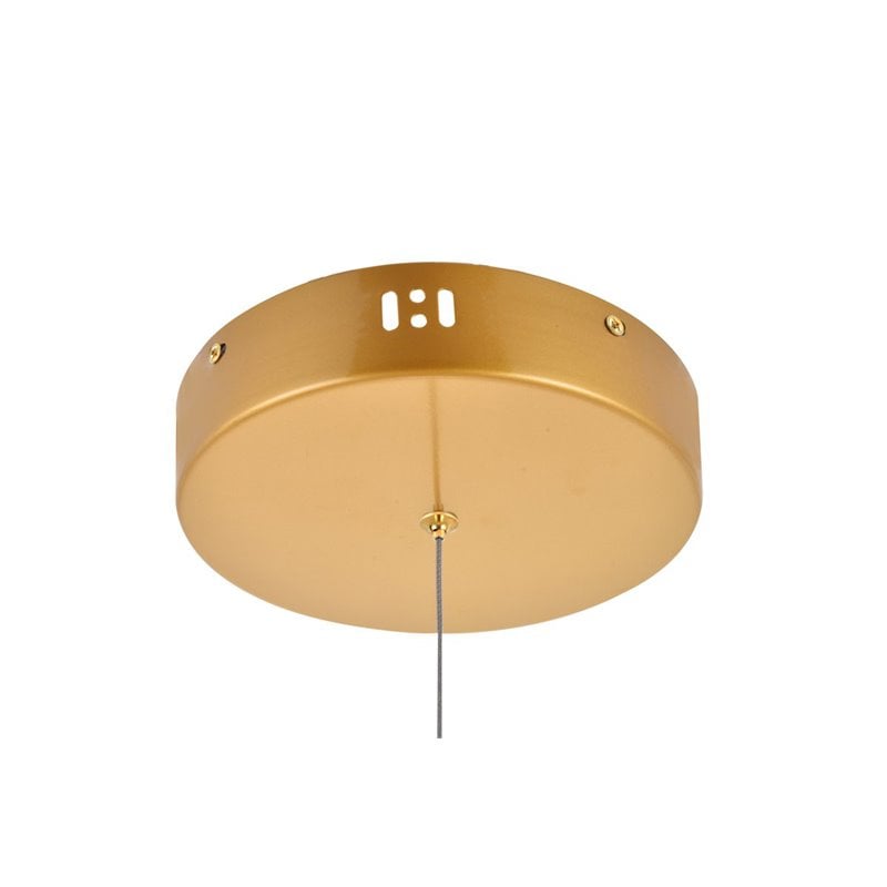 Living District Sonya 3-Light Modern Aluminum Pendant in Gold Finish