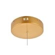 Living District Sonya 3-Light Modern Aluminum Pendant in Gold Finish