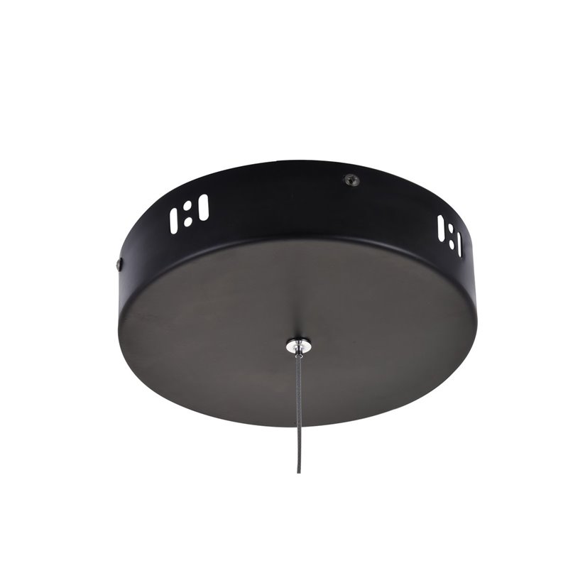 Living District Sonya 3-Light Modern Aluminum Pendant in Black Finish