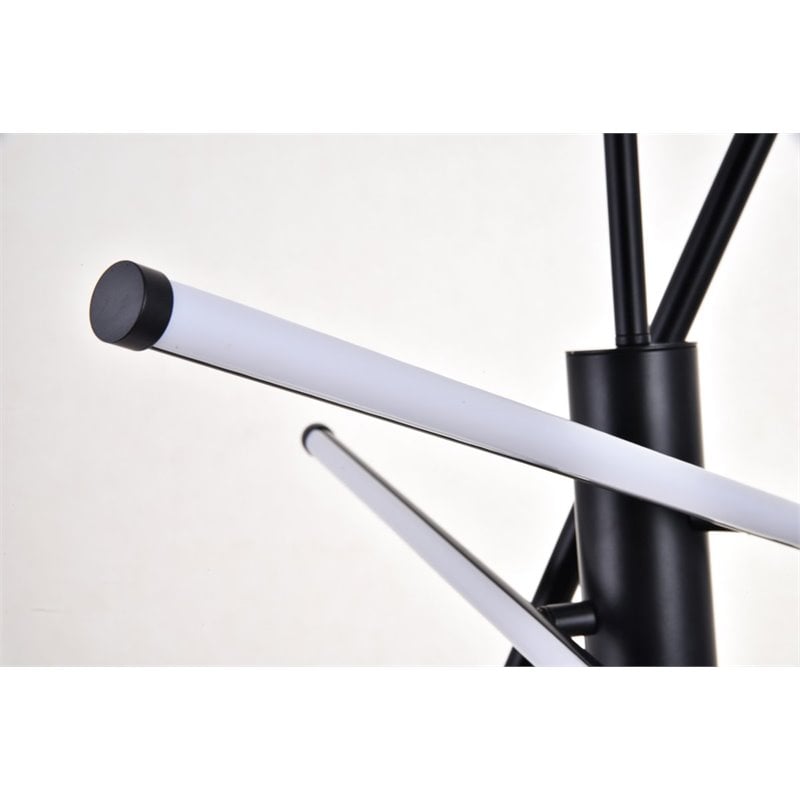 Living District Sonya 3-Light Modern Aluminum Pendant in Black Finish