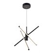 Living District Sonya 3-Light Modern Aluminum Pendant in Black Finish