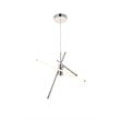 Living District Sonya 3-Light Modern Aluminum Pendant in Polished Nickel