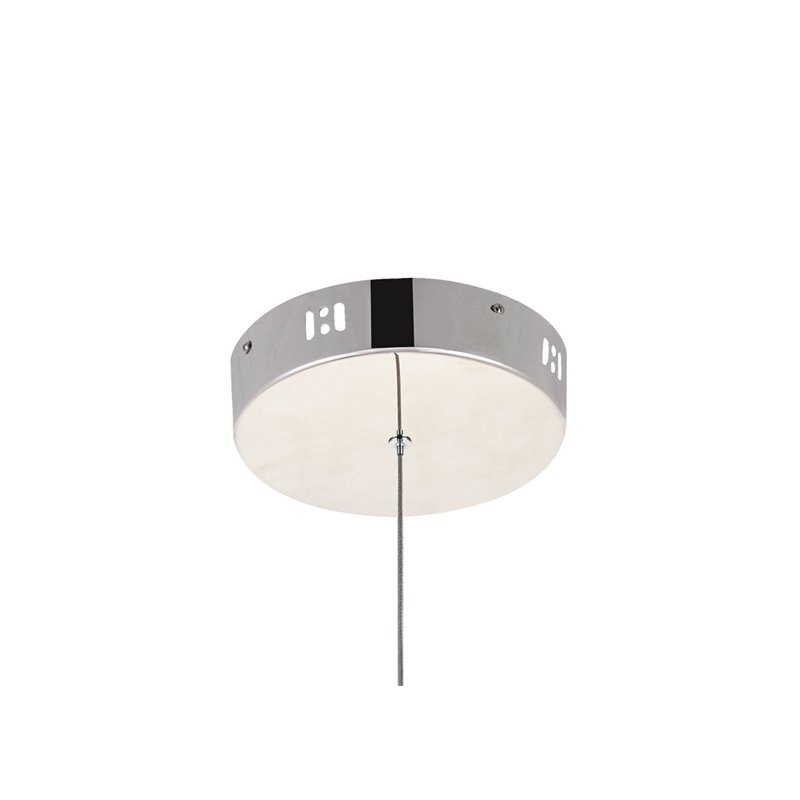 Living District Sonya 3-Light Modern Aluminum Pendant in Polished Nickel