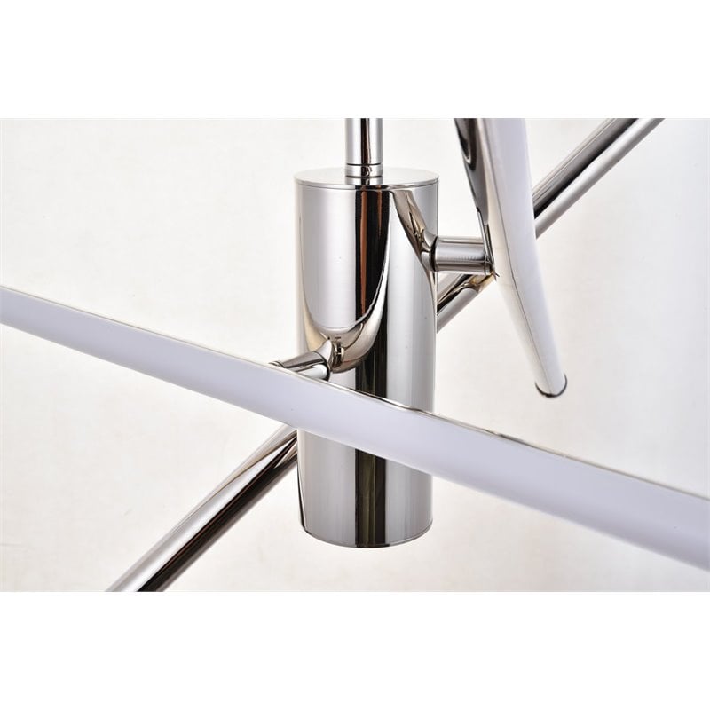 Living District Sonya 3-Light Modern Aluminum Pendant in Polished Nickel
