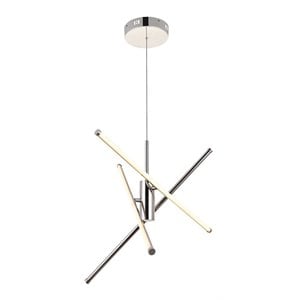Living District Sonya 3-Light Modern Aluminum Pendant in Polished Nickel