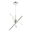Living District Sonya 3-Light Modern Aluminum Pendant in Polished Nickel