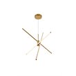 Living District Sonya 3-Light Modern Aluminum Pendant in Gold