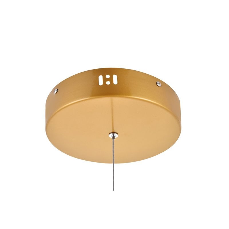 Living District Sonya 3-Light Modern Aluminum Pendant in Gold