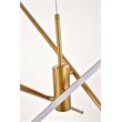 Living District Sonya 3-Light Modern Aluminum Pendant in Gold