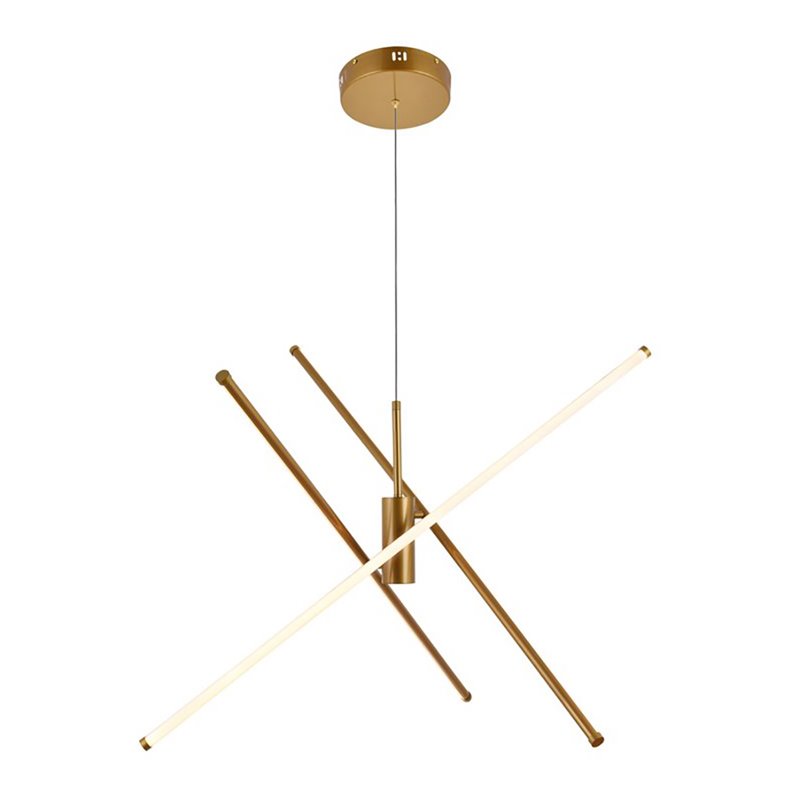 Living District Sonya 3-Light Modern Aluminum Pendant in Gold