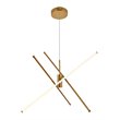 Living District Sonya 3-Light Modern Aluminum Pendant in Gold