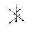 Living District Axel 6-Light Mid-Century Metal Pendant in Black