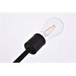 Living District Axel 6-Light Mid-Century Metal Pendant in Black Finish