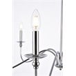 Living District Rohan 6-Light Mid-Century Metal Chandelier in Polished Nickel
