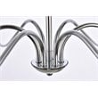 Living District Rohan 6-Light Mid-Century Metal Chandelier in Polished Nickel