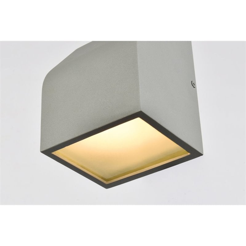 Living District Raine 1-Light Modern Style Aluminum LED Wall Sconce in Silver