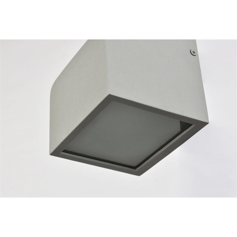 Living District Raine 1-Light Modern Style Aluminum LED Wall Sconce in Silver