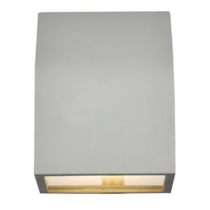Living District Raine 1-Light Modern Style Aluminum LED Wall Sconce in Silver