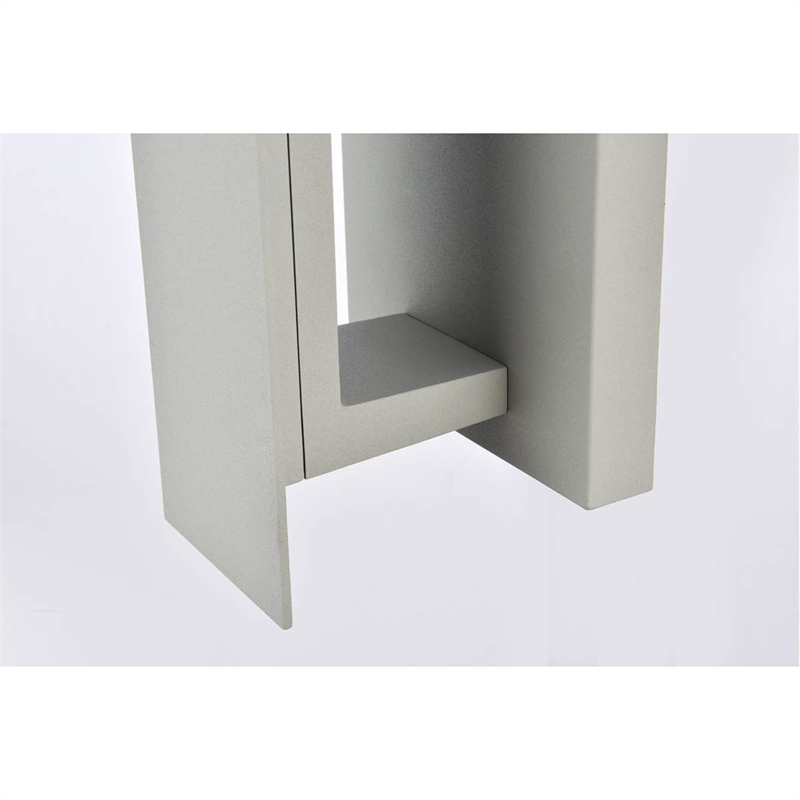Living District Raine 1-Light Modern Aluminum LED Wall Sconce in Silver