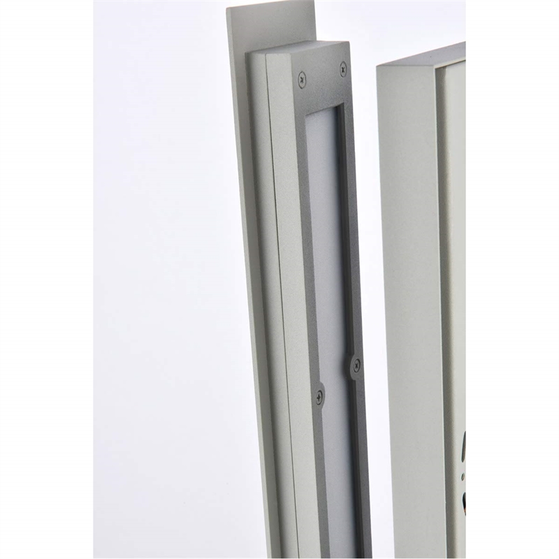 Living District Raine 1-Light Modern Aluminum LED Wall Sconce in Silver