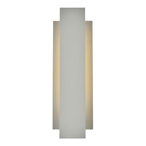 living district raine 1-light modern aluminum led wall sconce in silver