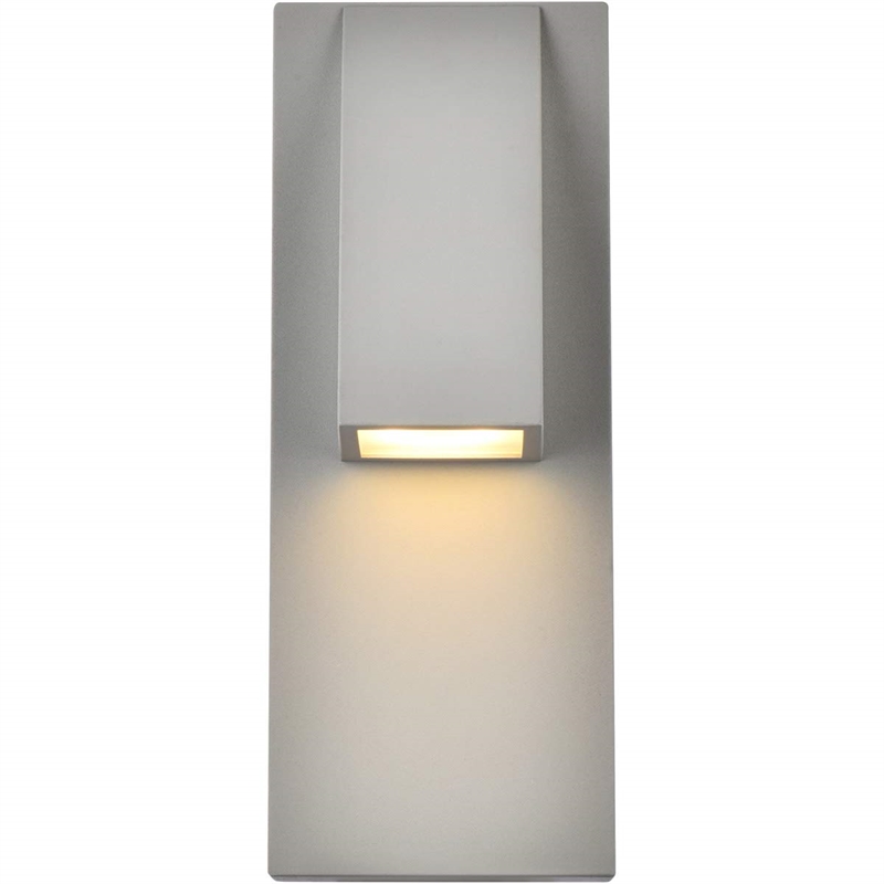 Living District Raine 1-Light Modern Aluminum LED Wall Sconce in Silver