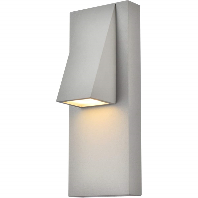 Living District Raine 1-Light Modern Aluminum LED Wall Sconce in Silver
