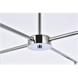 Living District Opus 4-Light Mid-Century Metal Pendant in Chrome and Clear