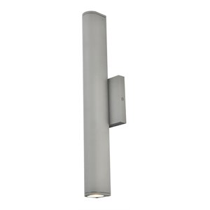 Living District Raine 1-Light Modern Aluminum LED Wall Sconce in Silver Finish