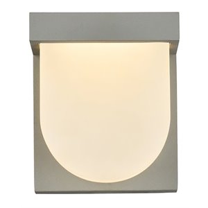 Living District Raine 1-Light Aluminum LED Wall Sconce - Silver Finish