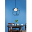 Living District Wetzel 1-Light Mid-Century Metal Pendant in Black and White